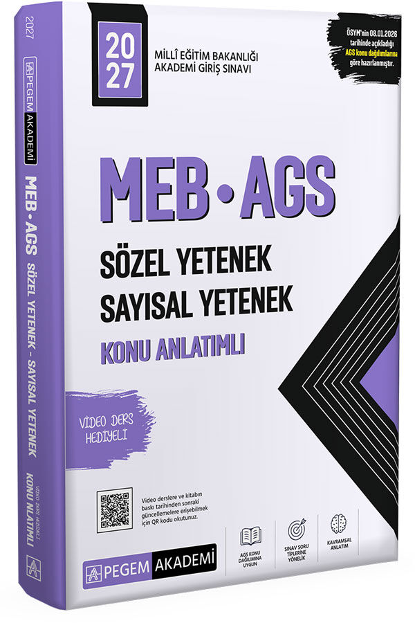 Pegem 2027 MEB-AGS Sözel Sayısal Konu Anlatımlı Pegem Akademi Yayınları