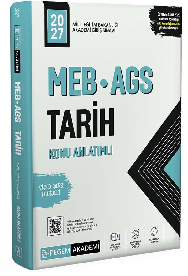 Pegem 2027 MEB-AGS Tarih Konu Anlatımlı Pegem Akademi Yayınları
