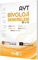 Biyotik YKS AYT Biyoloji Deneme 30x13 Video Çözümlü Biyotik Yayınları