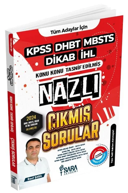 Şara Akademi ÖABT MEB-AGS DHBT MBSTS İHL Din Kültürü ve Ahlak Bilgisi NAZLI Çıkmış Sorular - Rauf Şara Şara Akademi