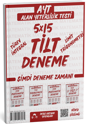 Ders Ortamı YKS AYT Türev İntegral Limit Trigonometri TİLT 5x15 Deneme Çözümlü Ders Ortamı Yayınları