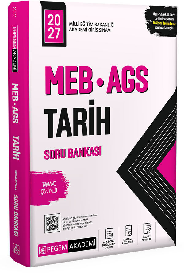 Pegem 2027 MEB-AGS Tarih Soru Bankası Çözümlü Pegem Akademi Yayınları