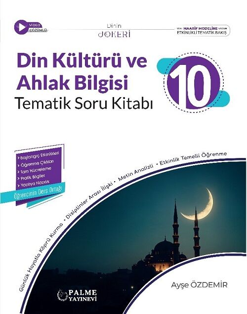 Palme 10. Sınıf Din Kültürü ve Ahlak Bilgisi Joker Tematik Soru Kitabı Palme Yayınları