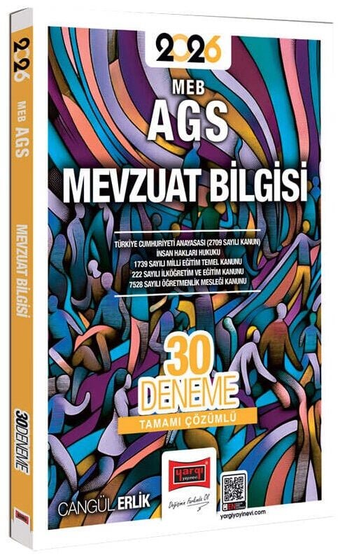 YENİ AGS - Yargı 2026 MEB-AGS Mevzuat Bilgisi 30 Deneme Çözümlü - Cangül Erlik Yargı Yayınları