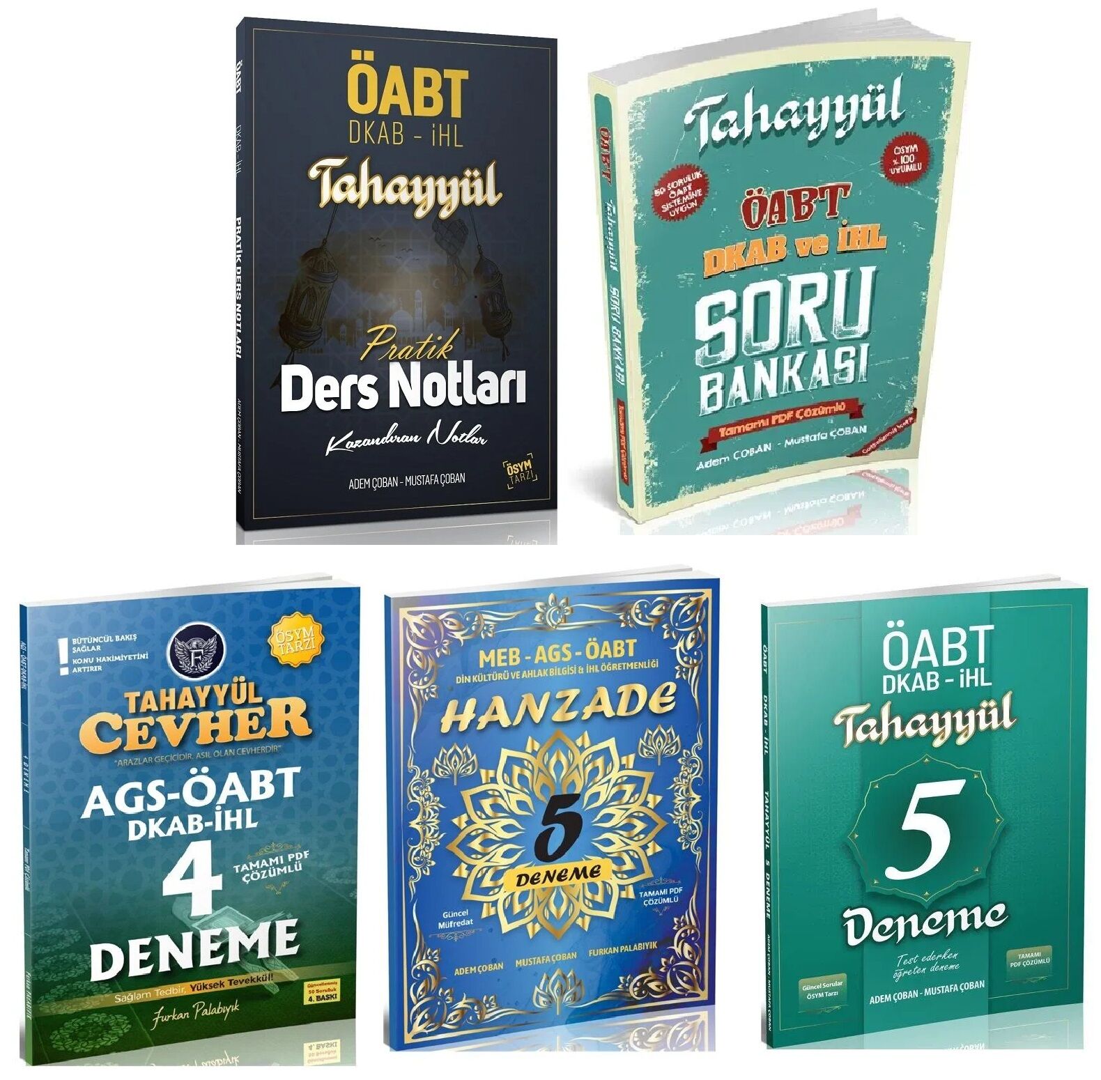 Tahayyül ÖABT Din Kültürü ve Ahlak Bilgisi Pratik Ders Notları + Soru Bankası + 14 Deneme 5 li Set - Mustafa Çoban, Adem Çoban Tahayyül Yayınları
