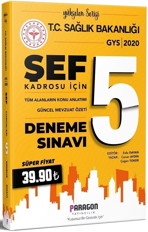 Paragon 2020 GYS Sağlık Bakanlığı ŞEFLİK Konu ve Mevzuat Özetli 5 Deneme Paragon Yayıncılık