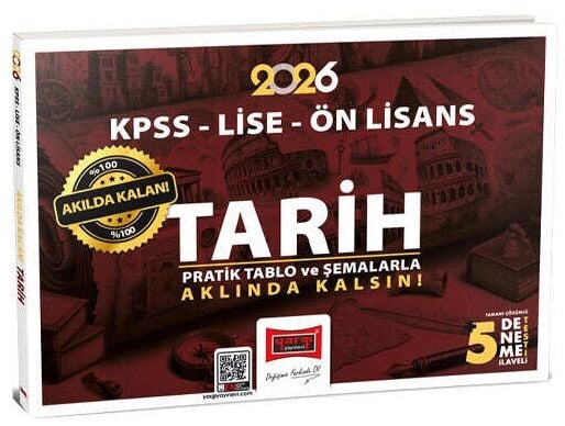 Yargı 2026 KPSS Lise Ön Lisans Akılda Kalan Tarih Pratik Tablo ve Şemalarla Yargı Yayınları