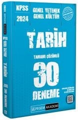 SÜPER FİYAT - Pegem 2024 KPSS Tarih 30 Deneme Çözümlü Pegem Akademi Yayınları