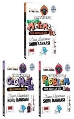 Yargı YKS TYT AYT KPSS Tüm Adaylar İçin Taktiklerle Temel Matematik + Problemler + Geometri Konu Anlatımlı Soru Bankası 3 lü Set - İlyas Güneş Yargı Yayınları