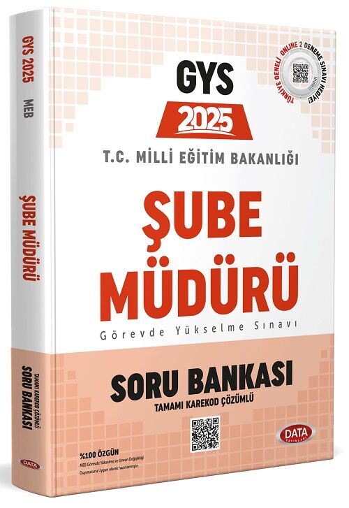 Data 2025 GYS MEB Şube Müdürü Soru Bankası Görevde Yükselme Data Yayınları