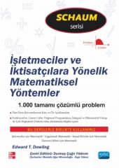 Nobel İşletmeciler ve İktisatçılara Yönelik Matematiksel Yöntemler Schaum Serisi - Edward T Dowling Nobel Akademi Yayınları