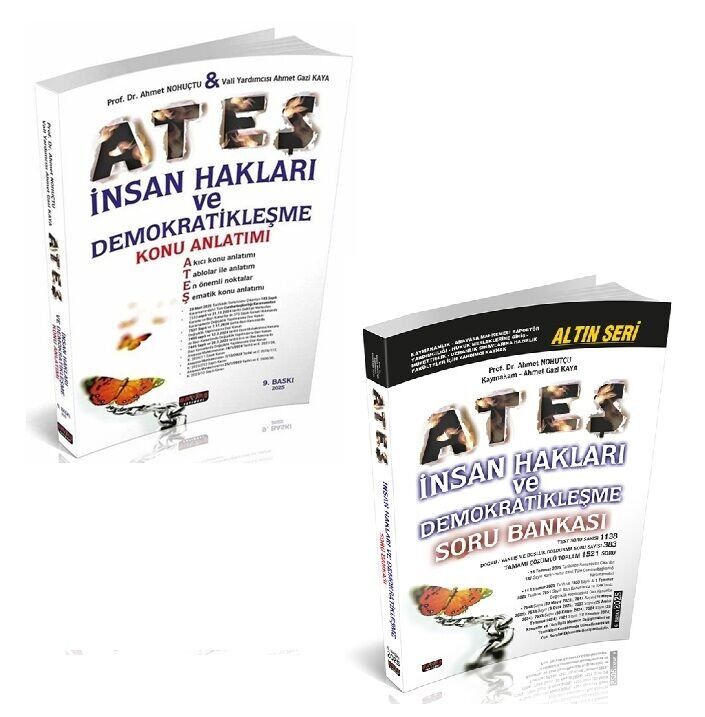 Savaş 2025 ATEŞ Seti İnsan Hakları ve Demokratikleşme Konu + Soru 2 li Set - Ahmet Nohutçu Savaş Yayınları