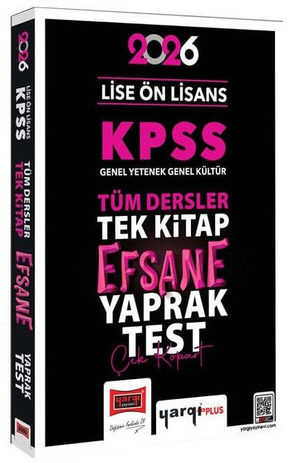 Yargı 2026 KPSS Lise Ön Lisans Efsane Yaprak Test Yargı Yayınları