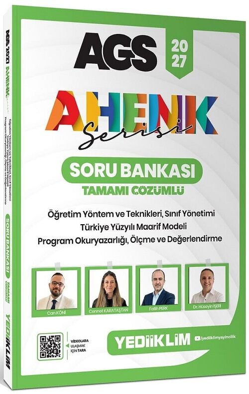 Yediiklim 2027 MEB-AGS Eğitim Bilimleri ÖYT, Sınıf Yönetimi, TYMM, Program Okuryazarlığı, Ölçme Değerlendirme Soru Bankası Çözümlü Ahenk Serisi - Can Köni Yediiklim Yayınları