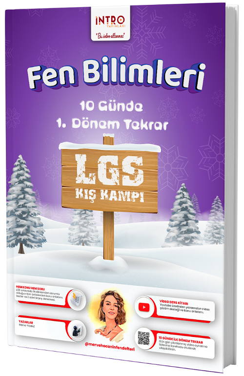 İntro 8. Sınıf LGS Fen Bilimleri 10 Günde 1. Dönem Tekrar Kış Kampı İntro Yayınları