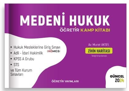 Öğretir HMGS Hakimlik KPSS Medeni Hukuk Konu Anlatımı Kamp Kitabı - Murat Aksel Öğretir Yayınları