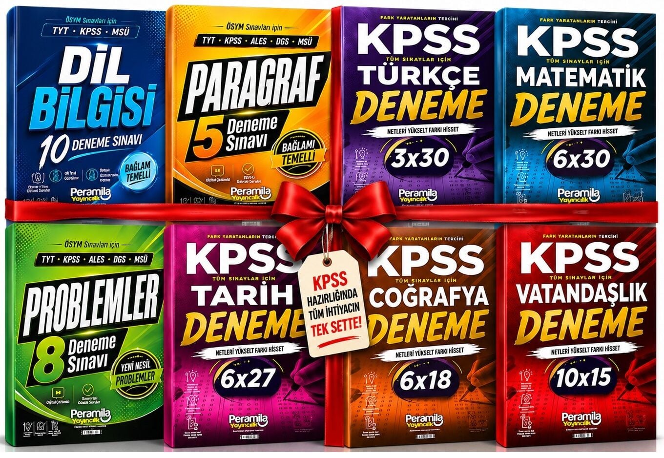 Peramila KPSS Genel Yetenek Genel Kültür Deneme 8 li Set Peramila Yayıncılık