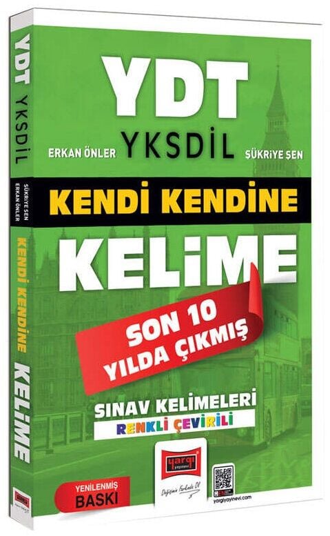 Yargı YDT YKSDİL Kendi Kendine Kelime Son 10 Yılda Çıkmış Sınav Kelimeleri - Erkan Önler Yargı Yayınları