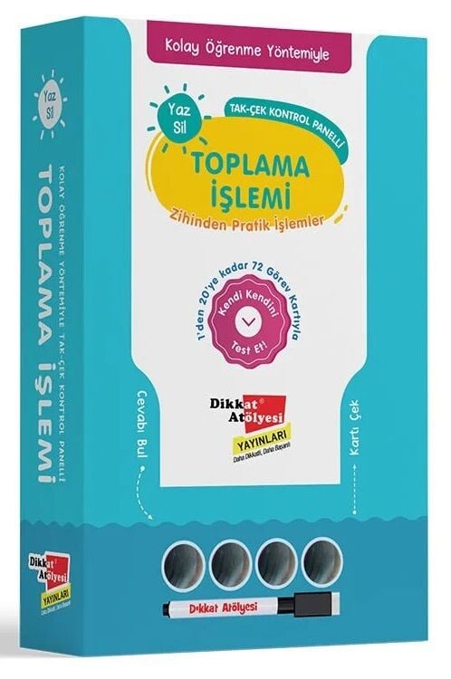 Kolay Öğrenme Yöntemiyle Yaz Sil Toplama İşlemi Oyunu Dikkat Atölyesi Yayınları