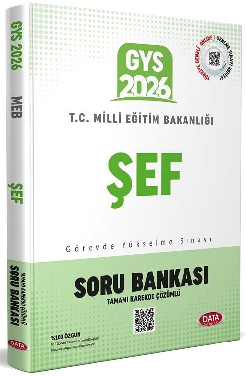 Data 2026 GYS MEB Milli Eğitim Bakanlığı Şef Soru Bankası Çözümlü Görevde Yükselme Data Yayınları