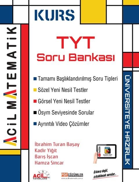 Acil YKS TYT Matematik KURS Soru Bankası Çözümlü Acil Yayınları