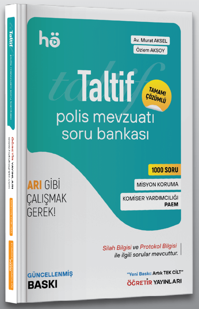 Öğretir TALTİF PAEM Misyon Koruma Polis Mevzuatı Soru Bankası - Murat Aksel Öğretir Yayınları