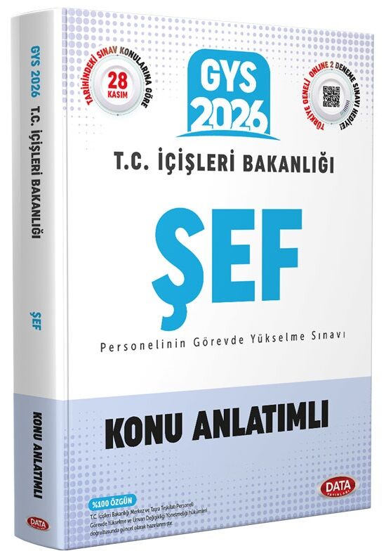 Data 2026 GYS İçişleri Bakanlığı Şef Konu Anlatımlı Görevde Yükselme Data Yayınları