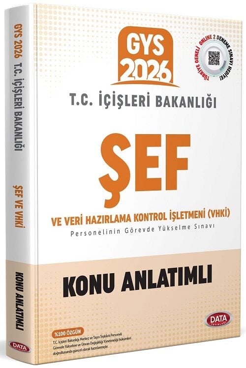 Data 2026 GYS İçişleri Bakanlığı Şef ve VHKİ Konu Anlatımlı Görevde Yükselme Data Yayınları
