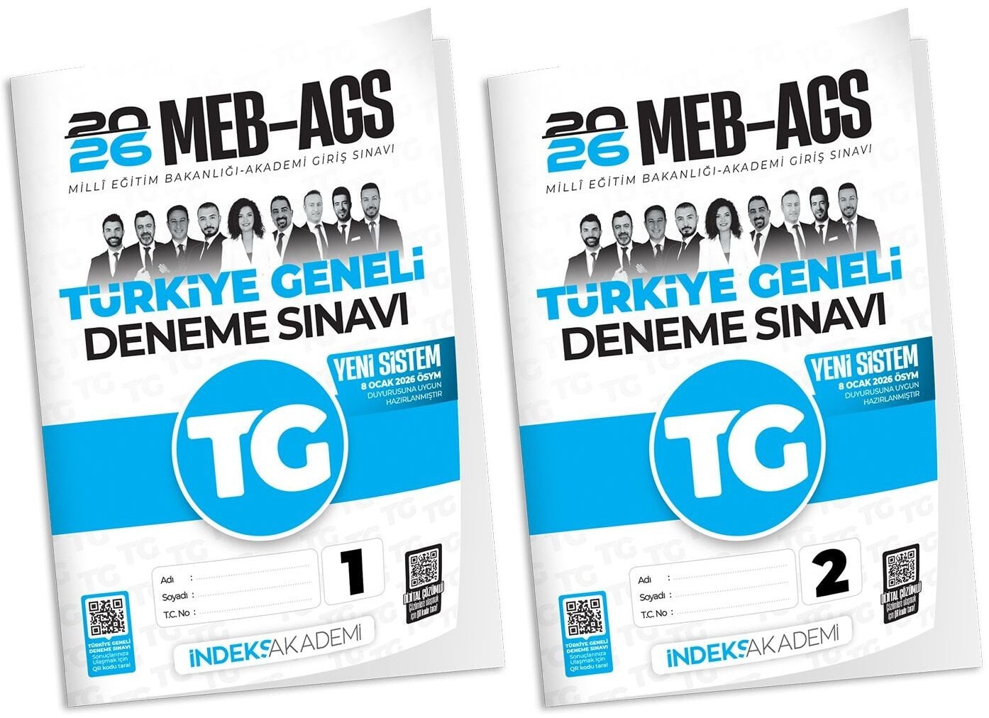 SÜPER FİYAT - İndeks Akademi 2026 MEB-AGS TG 1-2 Türkiye Geneli Deneme Çözümlü İndeks Akademi Yayıncılık