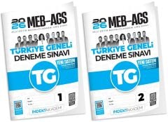 SÜPER FİYAT - İndeks Akademi 2026 MEB-AGS TG 1-2 Türkiye Geneli Deneme Çözümlü İndeks Akademi Yayıncılık