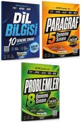 Peramila YKS TYT KPSS MSÜ Dil Bilgisi + Paragraf + Problemler 23 Deneme 3 lü Set Peramila Yayıncılık