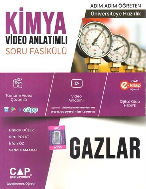 Çap Yayınları YKS TYT AYT Kimya Gazlar Konu Anlatımlı Soru Bankası Video Çözümlü Çap Yayınları