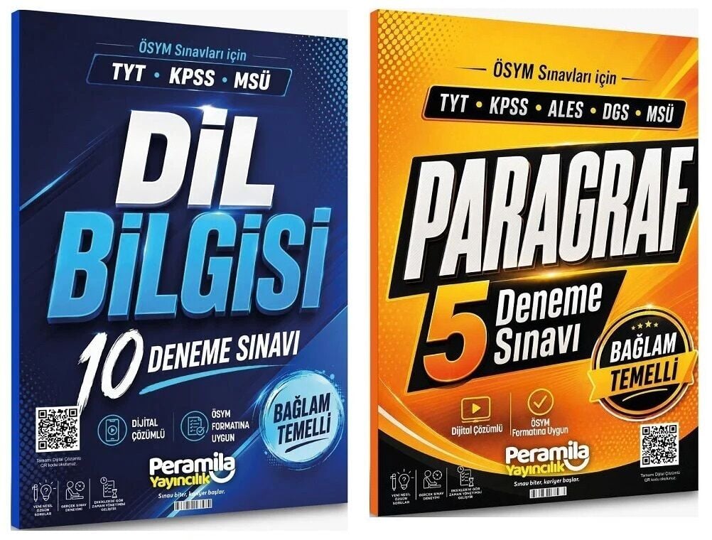 Peramila YKS TYT KPSS MSÜ Dil Bilgisi + Paragraf 15 Deneme 2 li Set Peramila Yayıncılık