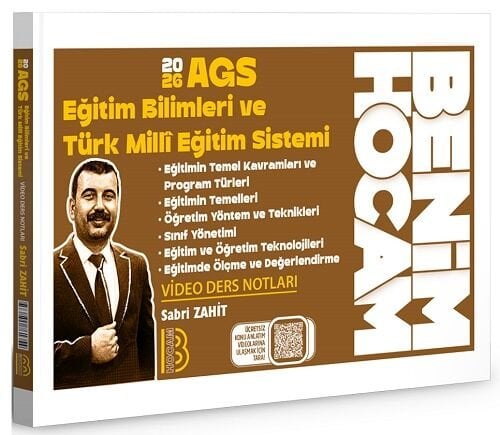 Benim Hocam 2026 MEB-AGS Eğitim Bilimleri ve Türk Milli Eğitim Sistemi Ders Notları - Sabri Zahit Benim Hocam Yayınları