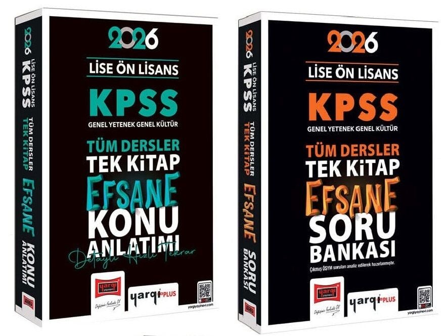 Yargı 2026 KPSS Lise Ön Lisans Efsane Konu + Soru Bankası 2 li Set Yargı Yayınları