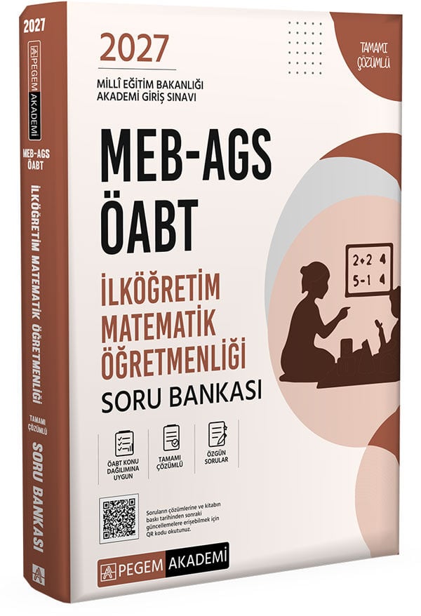 Pegem 2027 ÖABT MEB-AGS İlköğretim Matematik Öğretmenliği Soru Bankası Çözümlü Pegem Akademi Yayınları