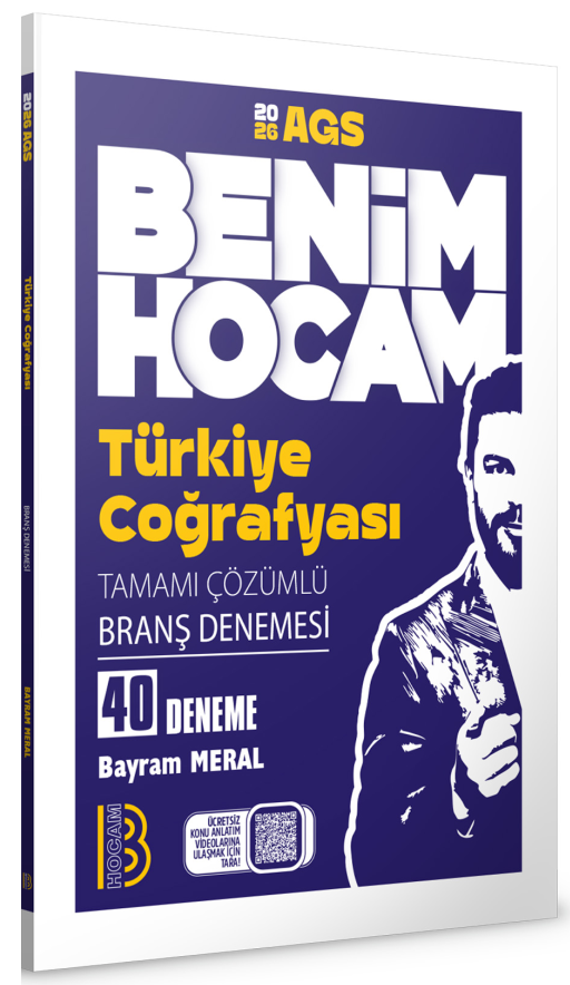 YENİ AGS - Benim Hocam 2026 MEB-AGS Türkiye Coğrafyası 40 Deneme Çözümlü - Bayram Meral Benim Hocam Yayınları
