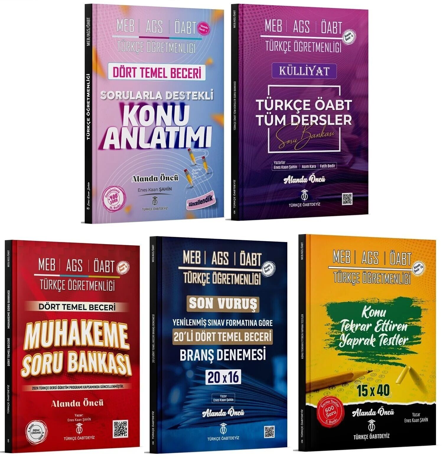 Türkçe ÖABTDEYİZ ÖABT MEB-AGS Türkçe Öğretmenliği Dört Temel Beceri 5 li Set - Enes Kaan Şahin Türkçe ÖABTDEYİZ