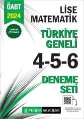 Pegem 2024 ÖABT Lise Matematik Öğretmenliği Türkiye Geneli 3 Deneme (4-5-6) Pegem Akademi Yayınları