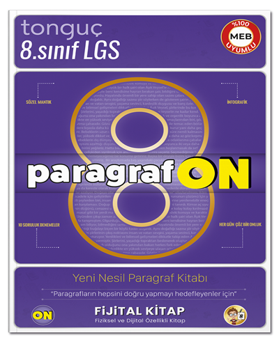 Tonguç 8. Sınıf LGS ParagrafON Yeni Nesil Paragraf Kitabı Tonguç Akademi
