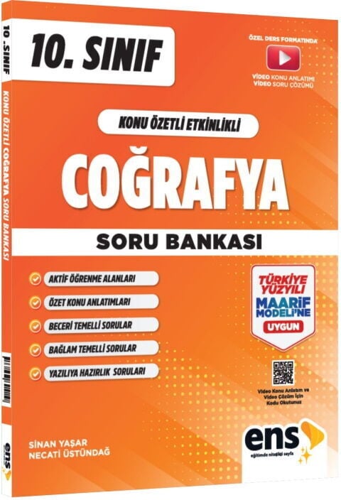 ENS Yayınları 10. Sınıf Coğrafya Konu Özetli Maarif Modeli Soru Bankası ENS Yayınları