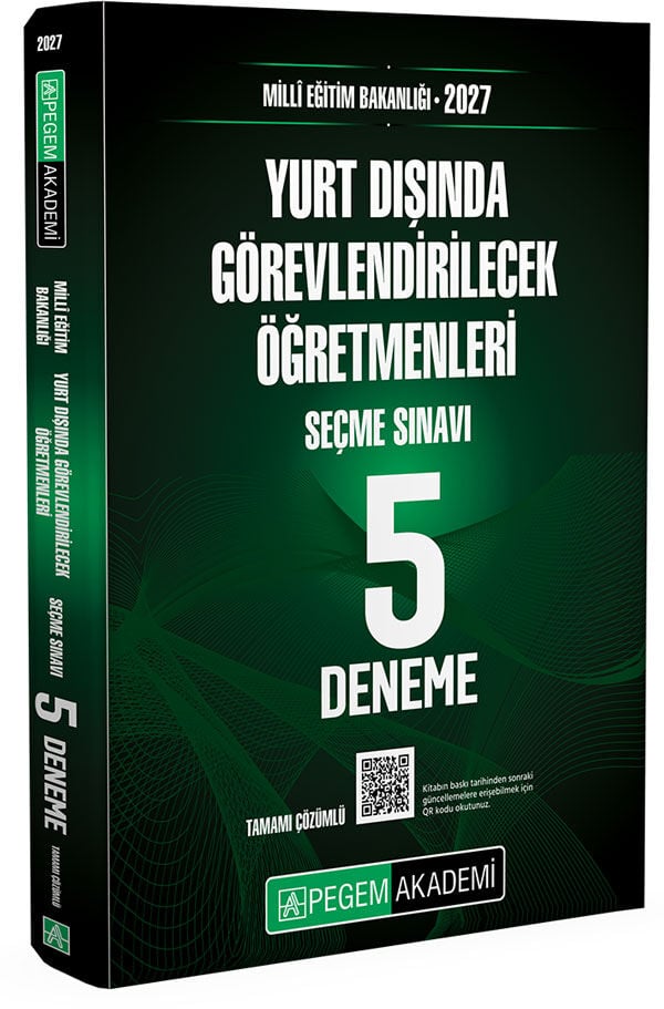 Pegem 2027 MEB Yurt Dışında Görevlendirilecek Öğretmenleri Seçme Sınavı 5 Deneme Çözümlü Pegem Akademi Yayınları
