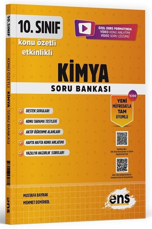 ENS Yayınları 10. Sınıf Kimya Etkinlikli Soru Bankası ENS Yayınları