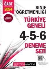 Pegem 2024 ÖABT Sınıf Öğretmenliği Türkiye Geneli 3 Deneme (4-5-6) Pegem Akademi Yayınları