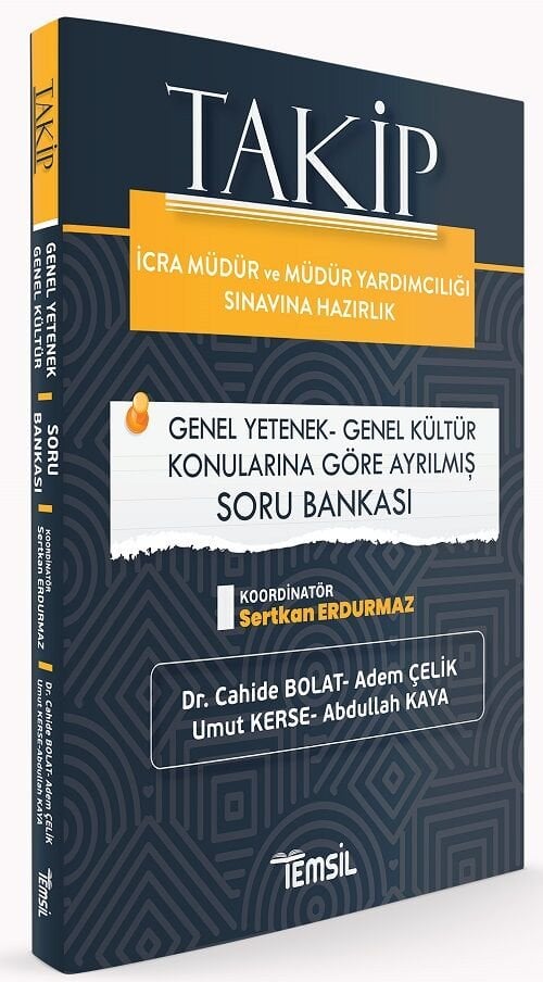 Temsil TAKİP İcra Müdür ve Yardımcılığı Genel Yetenek Genel Kültür Soru Bankası Temsil Yayınları