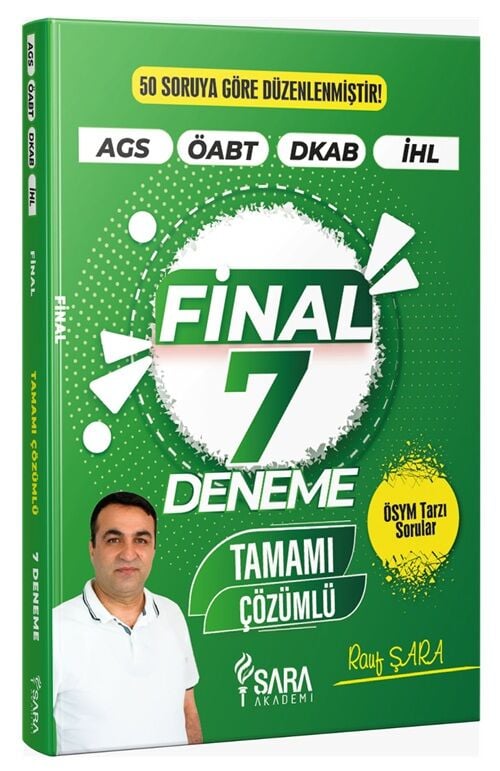 Şara Akademi ÖABT MEB-AGS Din Kültürü ve Ahlak Bilgisi Final 7 Deneme Çözümlü - Rauf Şara Şara Akademi
