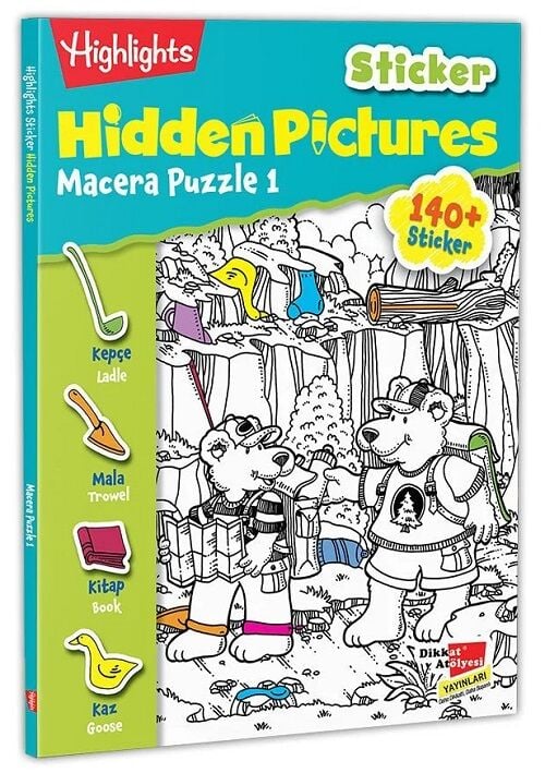 Sticker Hidden Pictures - Macera Puzzle-1 Dikkat Atölyesi Yayınları