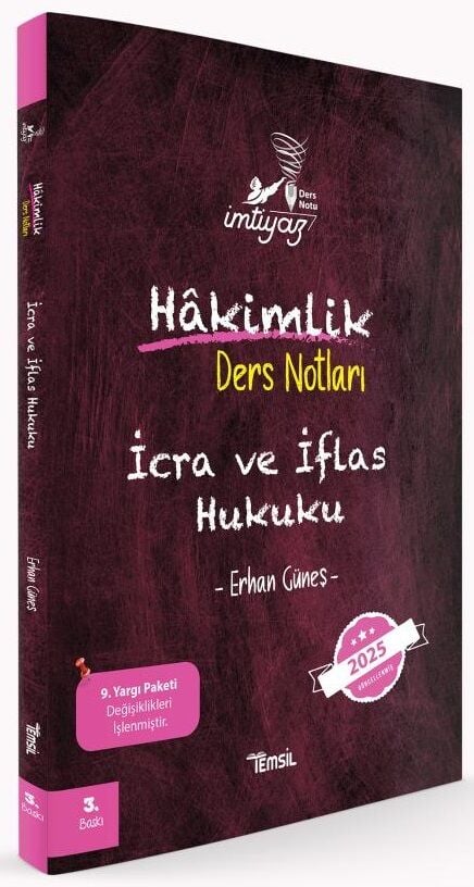 Temsil 2025 İMTİYAZ Hakimlik İcra ve İflas Hukuku Ders Notları 3. Baskı - Erhan Güneş Temsil Kitap Yayınları