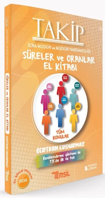 Temsil 2026 TAKİP İcra Müdürlüğü ve Yardımcılığı Süreler ve Oranlar Konu Anlatımı El Kitabı 5. Baskı Temsil Yayınları