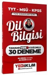 Yediiklim 2027 TYT MSÜ KPSS Dil Bilgisi 30 Deneme Çözümlü - Zarif Yoldaş Kurt Yediiklim Yayınları